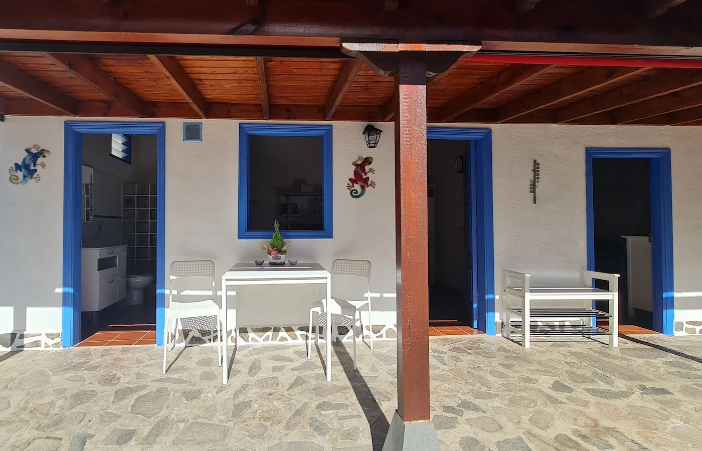 Maison de vacances Casa Marcos en self-catering à Agulo, La Gomera, entourée de bananiers
